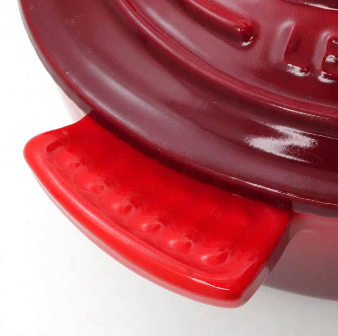 【美品】LE CREUSET　ココット ダムール チェリーレッド　18cm