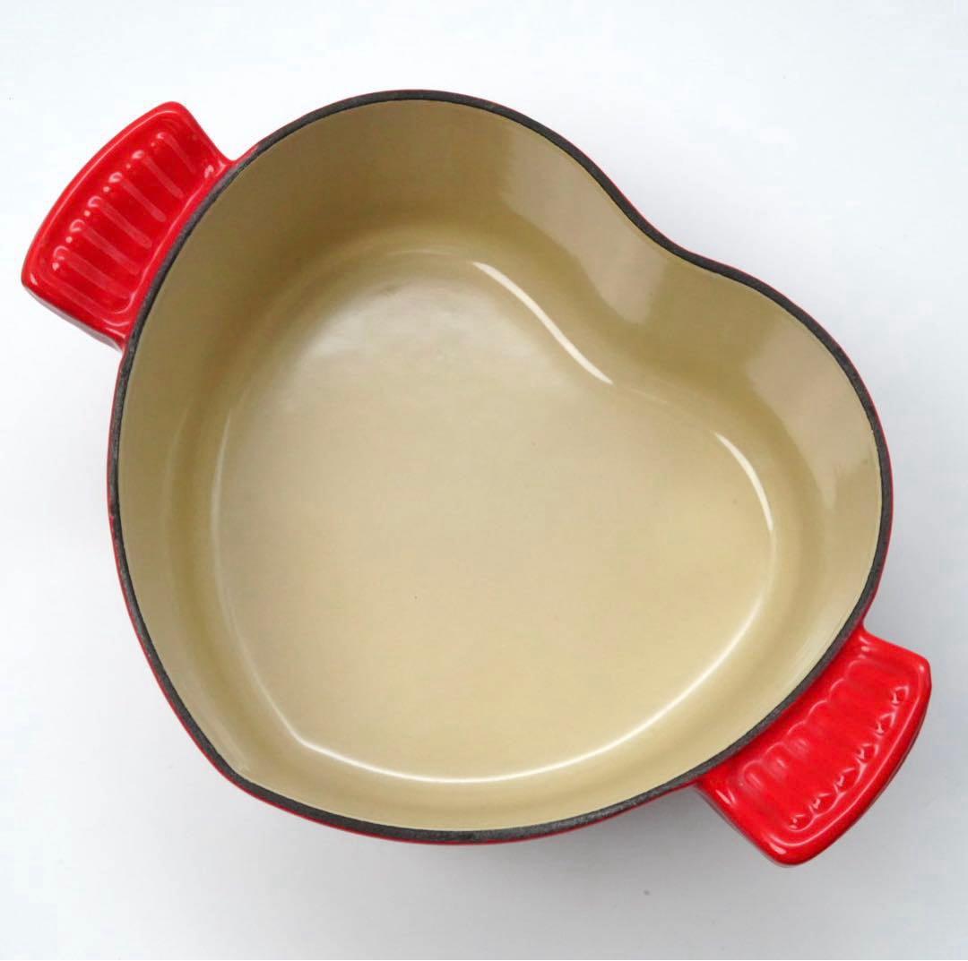 【美品】LE CREUSET　ココット ダムール チェリーレッド　18cm