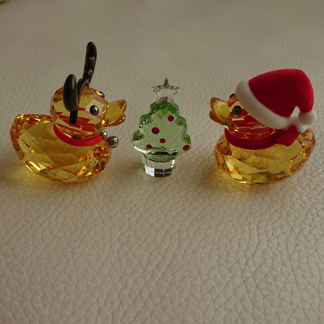 スワロフスキー ハッピーダック&クリスマストナカイ&クリスマスツリー