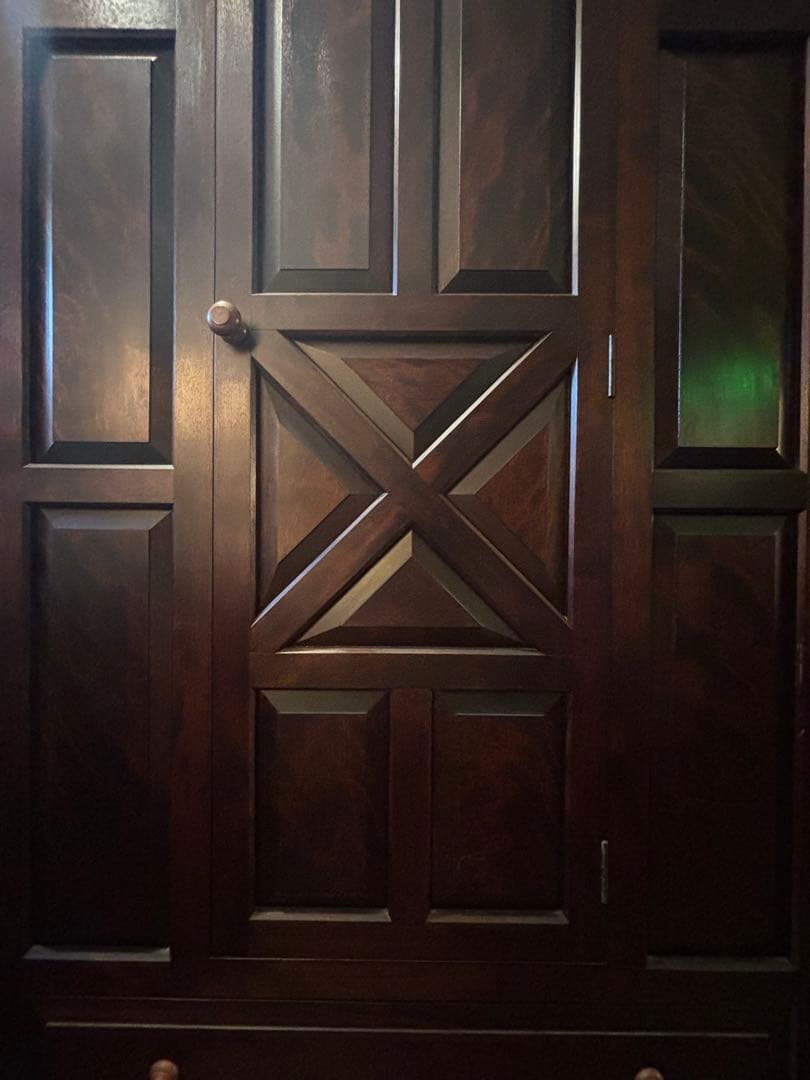 送料込　松本民芸家具ワードローブ　洋服タンス、衣装箪笥、収納棚　定価約49万円