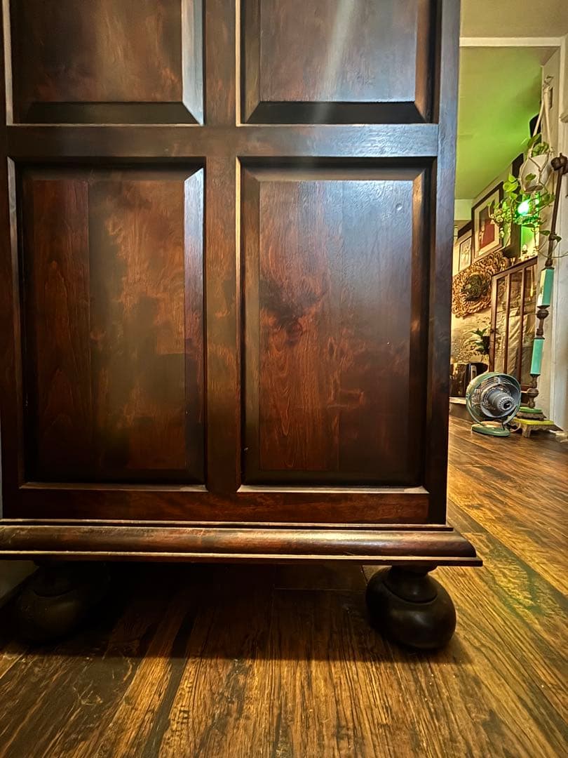 送料込　松本民芸家具ワードローブ　洋服タンス、衣装箪笥、収納棚　定価約49万円