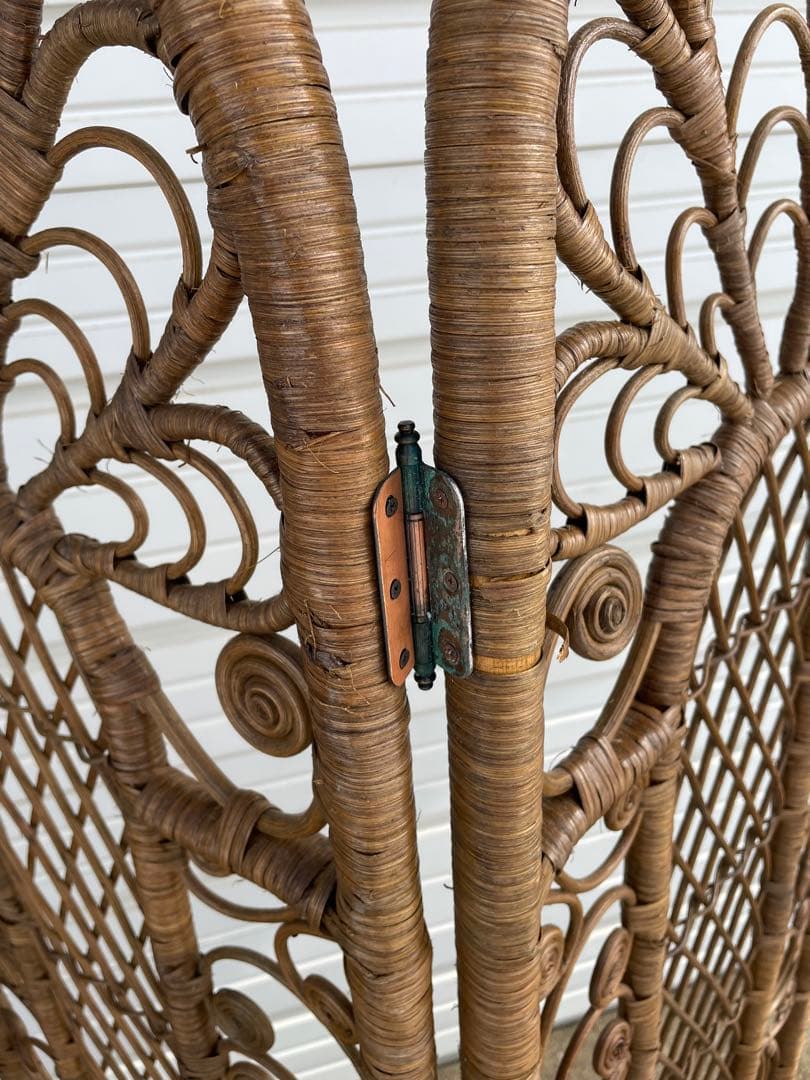 ビンテージ/ラタン/籐/籐家具/衝立/パーテーション/⑦