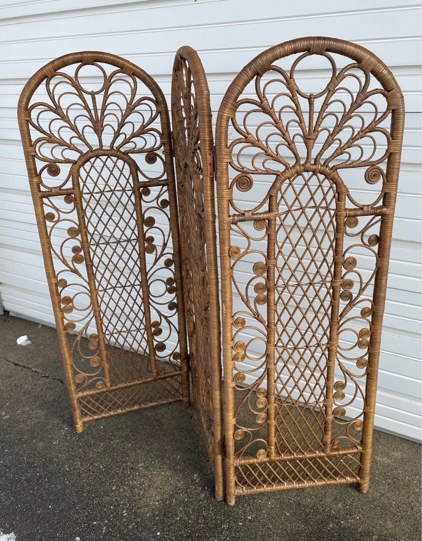 ビンテージ/ラタン/籐/籐家具/衝立/パーテーション/⑦