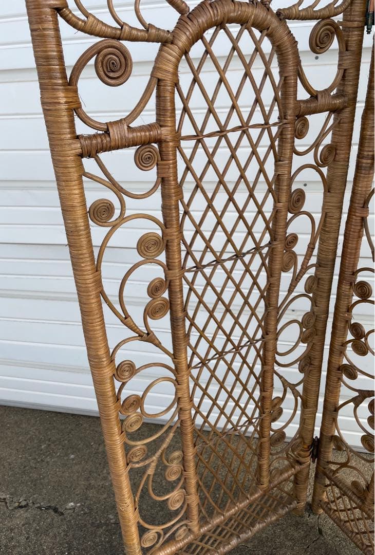 ビンテージ/ラタン/籐/籐家具/衝立/パーテーション/⑦