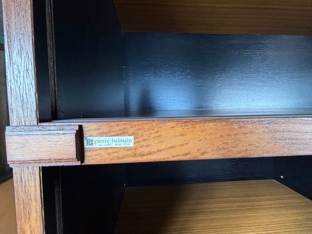 超希少pierre balmainヴィンテージ 昭和レトロ北欧風ガラス収納棚大型