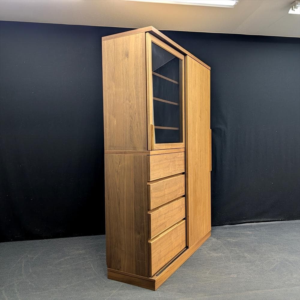 美品　カリモク　EU4670　食器棚　レンジボード　キャビネット　ソフトクローズ