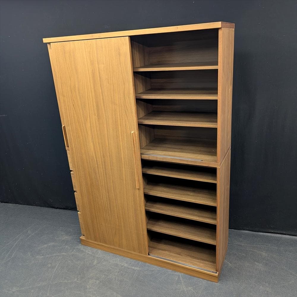 美品　カリモク　EU4670　食器棚　レンジボード　キャビネット　ソフトクローズ