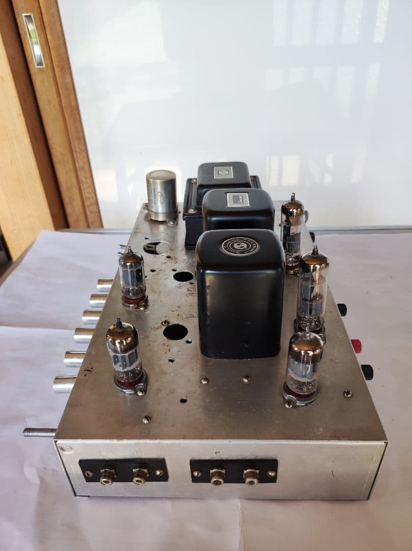 6GW8 シングルステレオ　自作　真空管アンプ　電源入らず　部品取り用