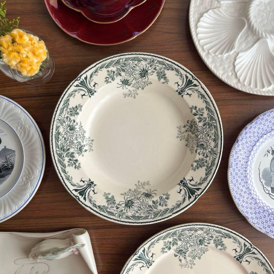 a. フランスアンティーク ♧ サルグミンヌ ♧ モリエール 24cm 深皿