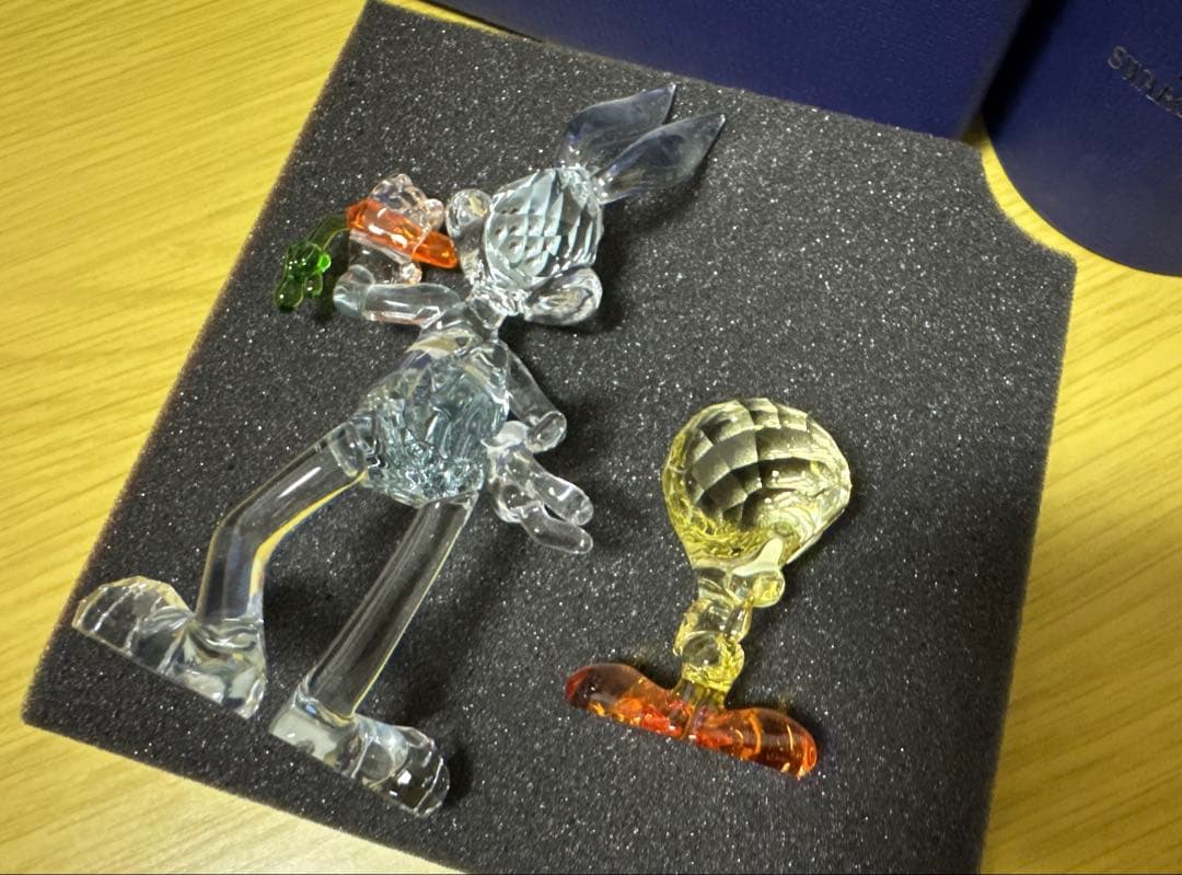 スワロフスキー バックスバニー トゥイーティー 置物 廃盤品 2点セット