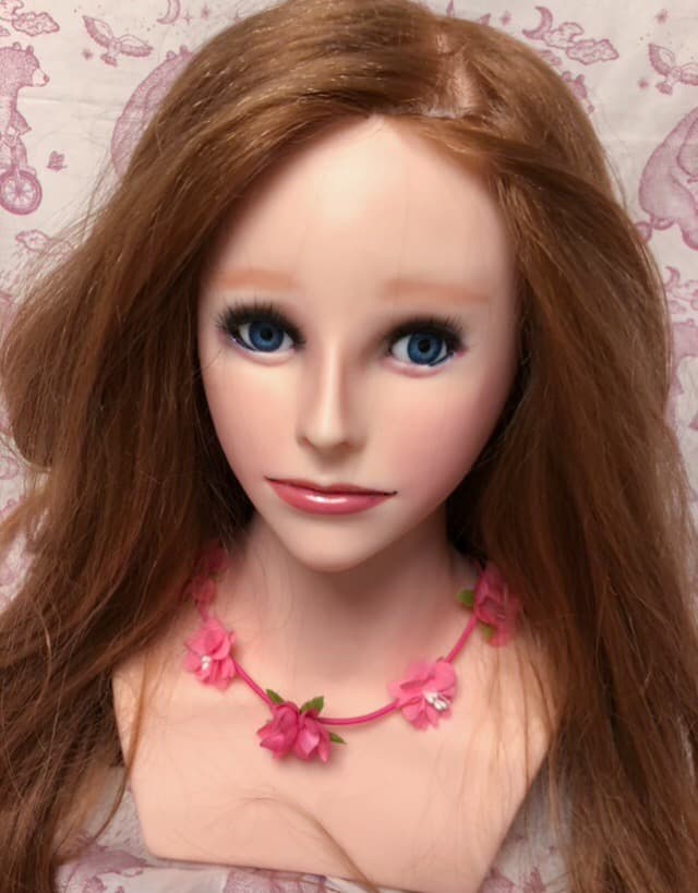 美人さんオブジェ(肩下から上) 創作人形　リアルサイズ人形ヘッド