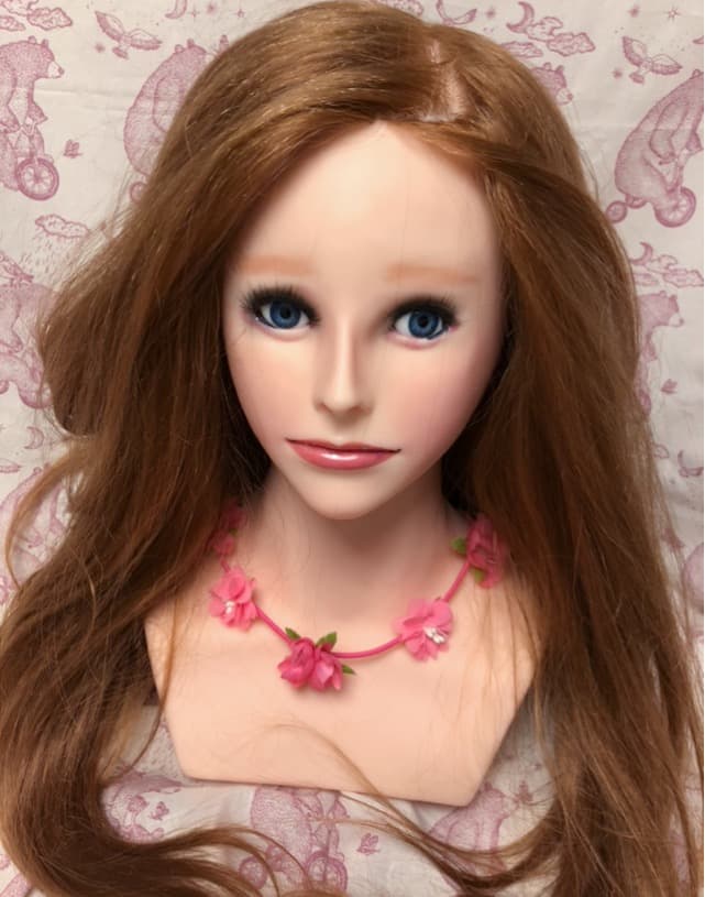 美人さんオブジェ(肩下から上) 創作人形　リアルサイズ人形ヘッド