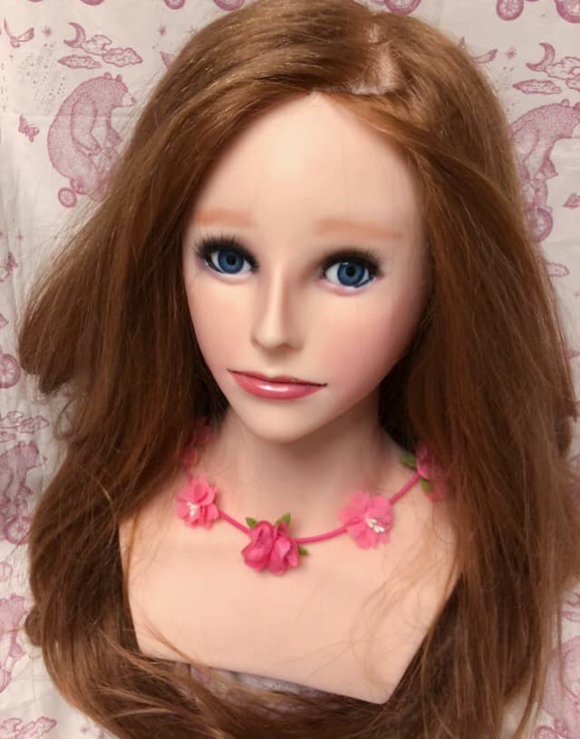 美人さんオブジェ(肩下から上) 創作人形　リアルサイズ人形ヘッド
