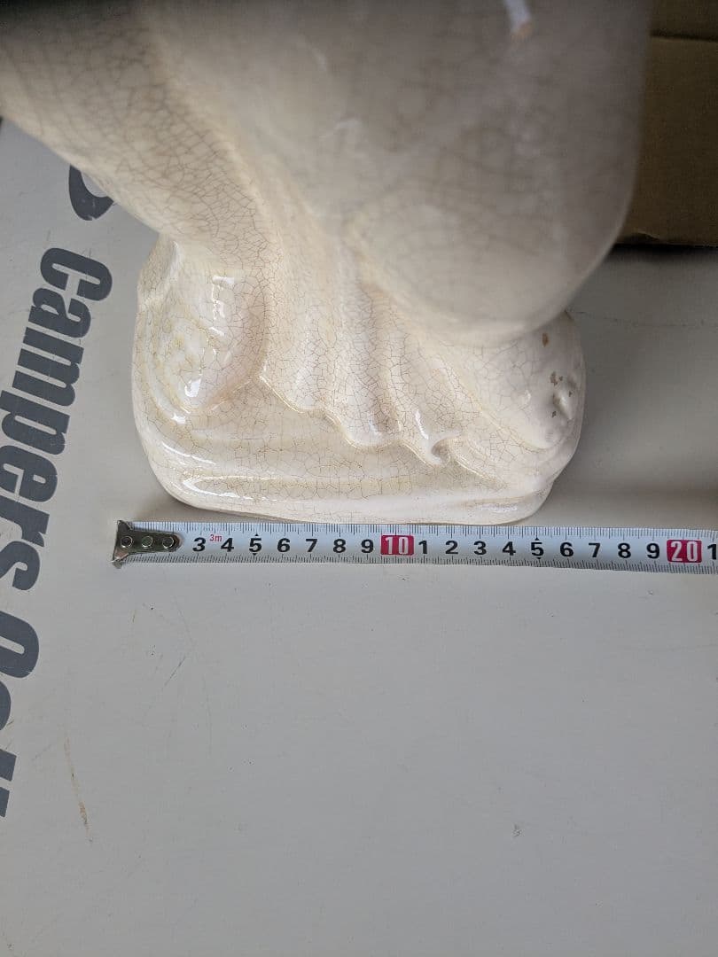 天使像 約20cm クリーム色