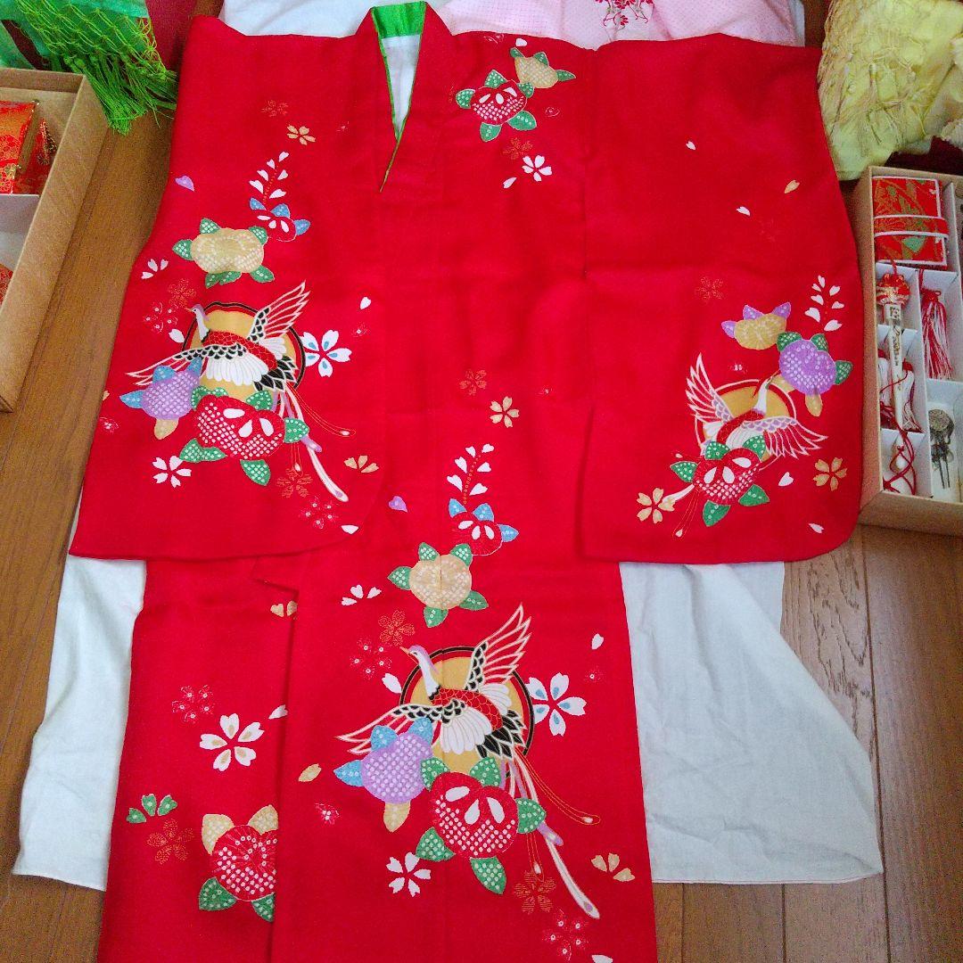 七五三 着物と小物セット 赤