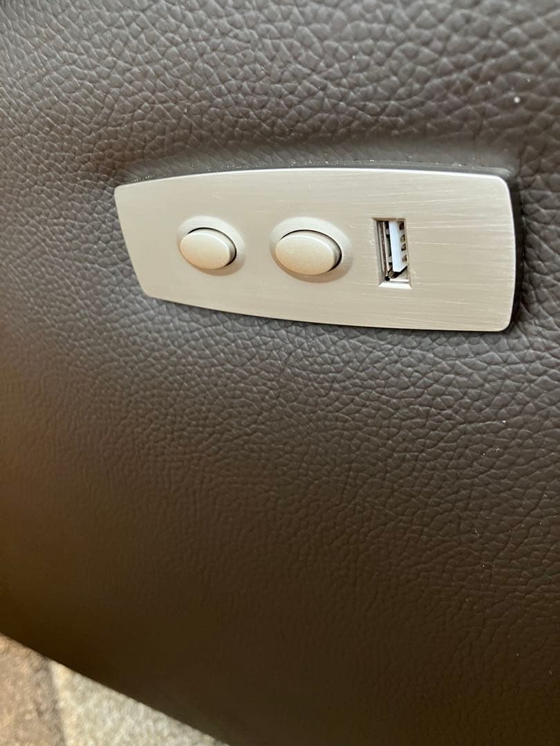 ヤマダ電機　電動リクライニングソファ ー　ダークブラウン　本革　綺麗　保証有り