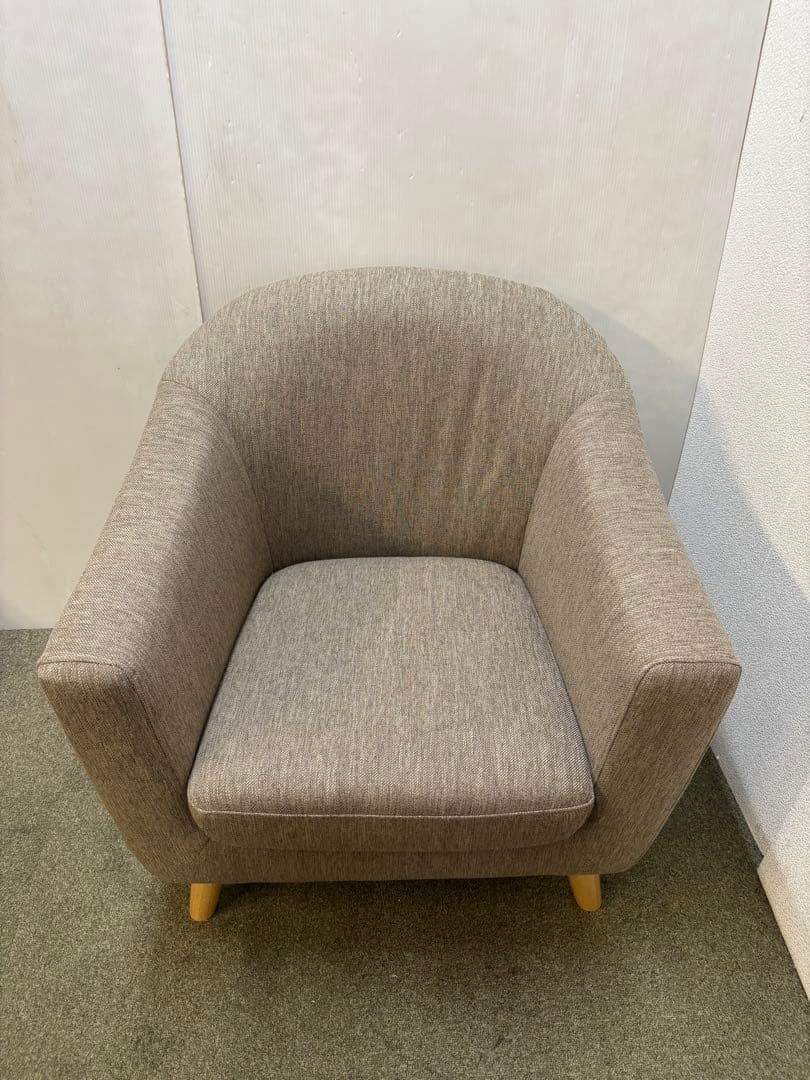 ① 専用カバー付き ニトリ　アクセントチェア　シャルパ3 1Pソファ