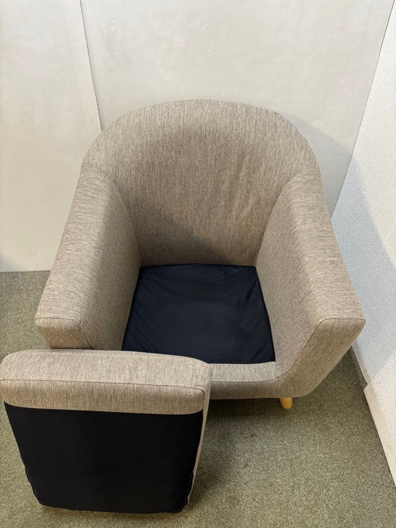 ① 専用カバー付き ニトリ　アクセントチェア　シャルパ3 1Pソファ