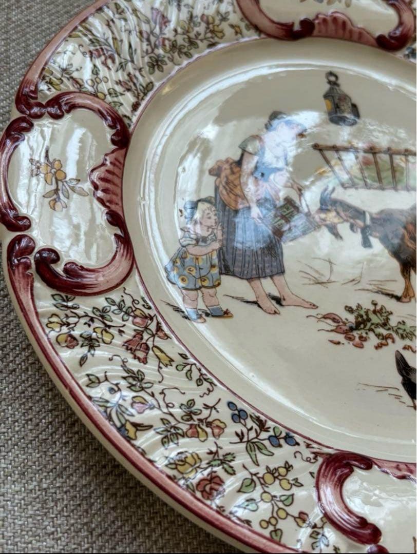 cocoroフランスアンティーク サルグミンヌ プレート2枚