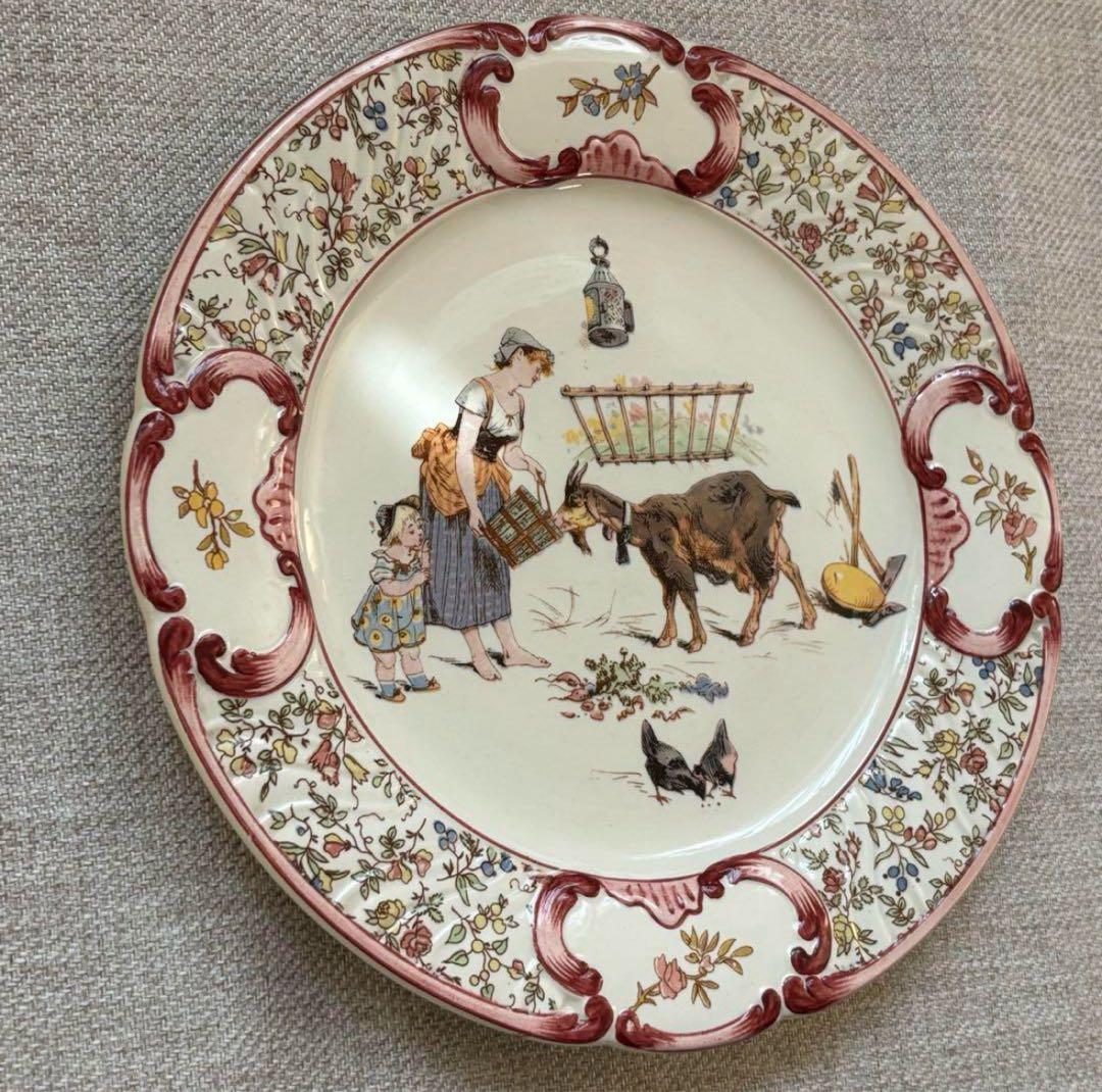 cocoroフランスアンティーク サルグミンヌ プレート2枚