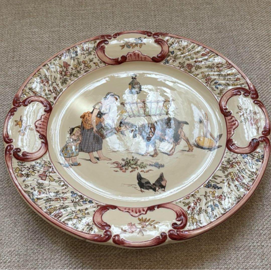 cocoroフランスアンティーク サルグミンヌ プレート2枚