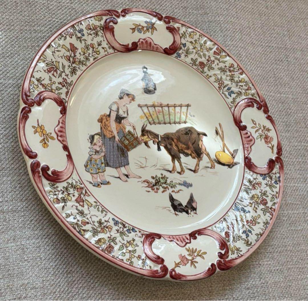 cocoroフランスアンティーク サルグミンヌ プレート2枚