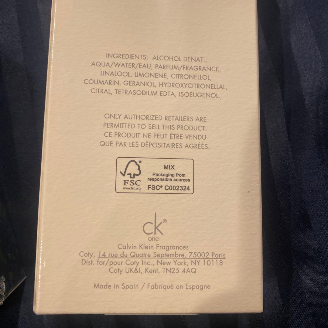 メイクアップ Cクライン CKーONE EDT－100SP