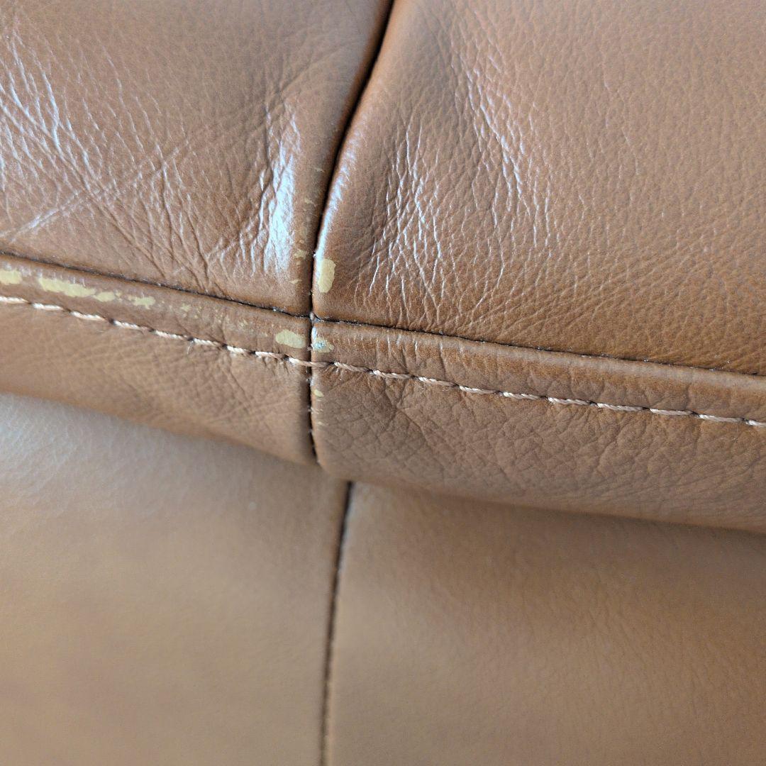 ブラウンレザーソファ ３人用