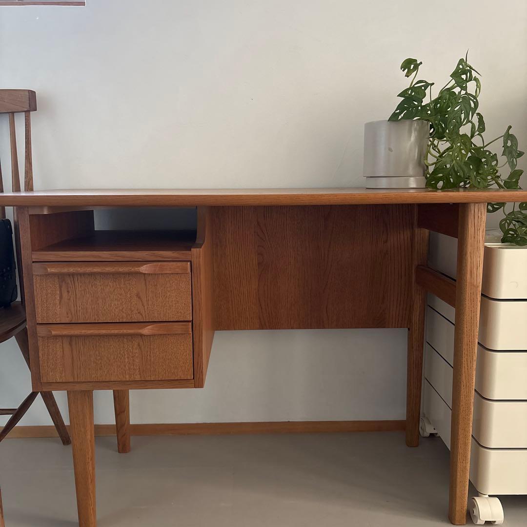 TOVE DESK ナチュラルウッド 2引き出し