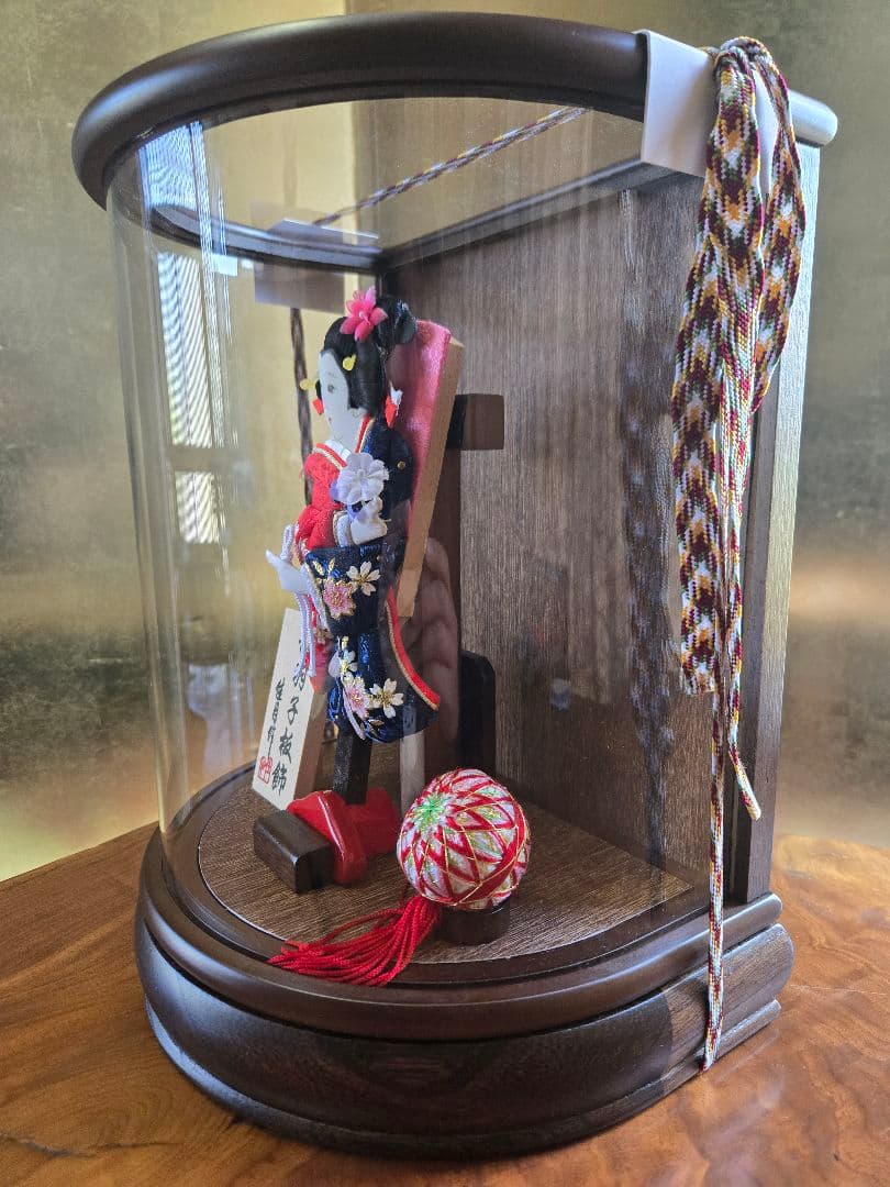 【展示品限り】正月飾り　羽子板　ケース飾り　※閉店セール　H7