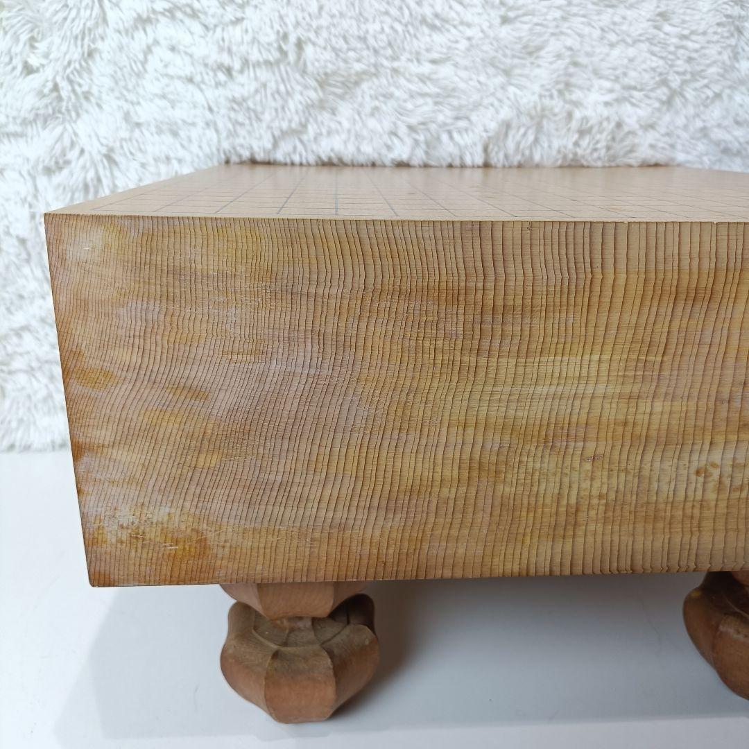 脚付き 碁盤 19路盤 木製共蓋付き 新榧／榧系 へそあり 囲碁盤