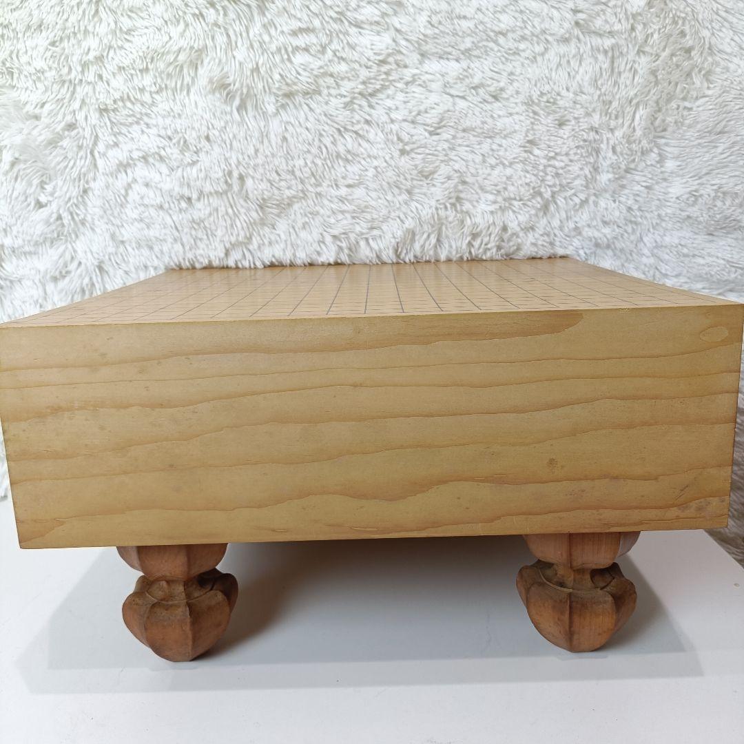 脚付き 碁盤 19路盤 木製共蓋付き 新榧／榧系 へそあり 囲碁盤