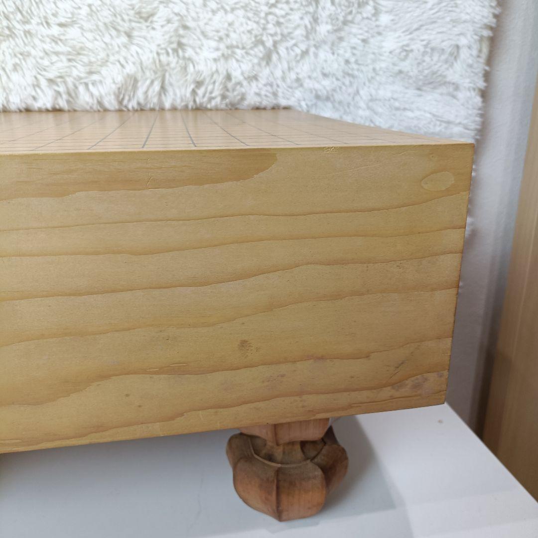 脚付き 碁盤 19路盤 木製共蓋付き 新榧／榧系 へそあり 囲碁盤