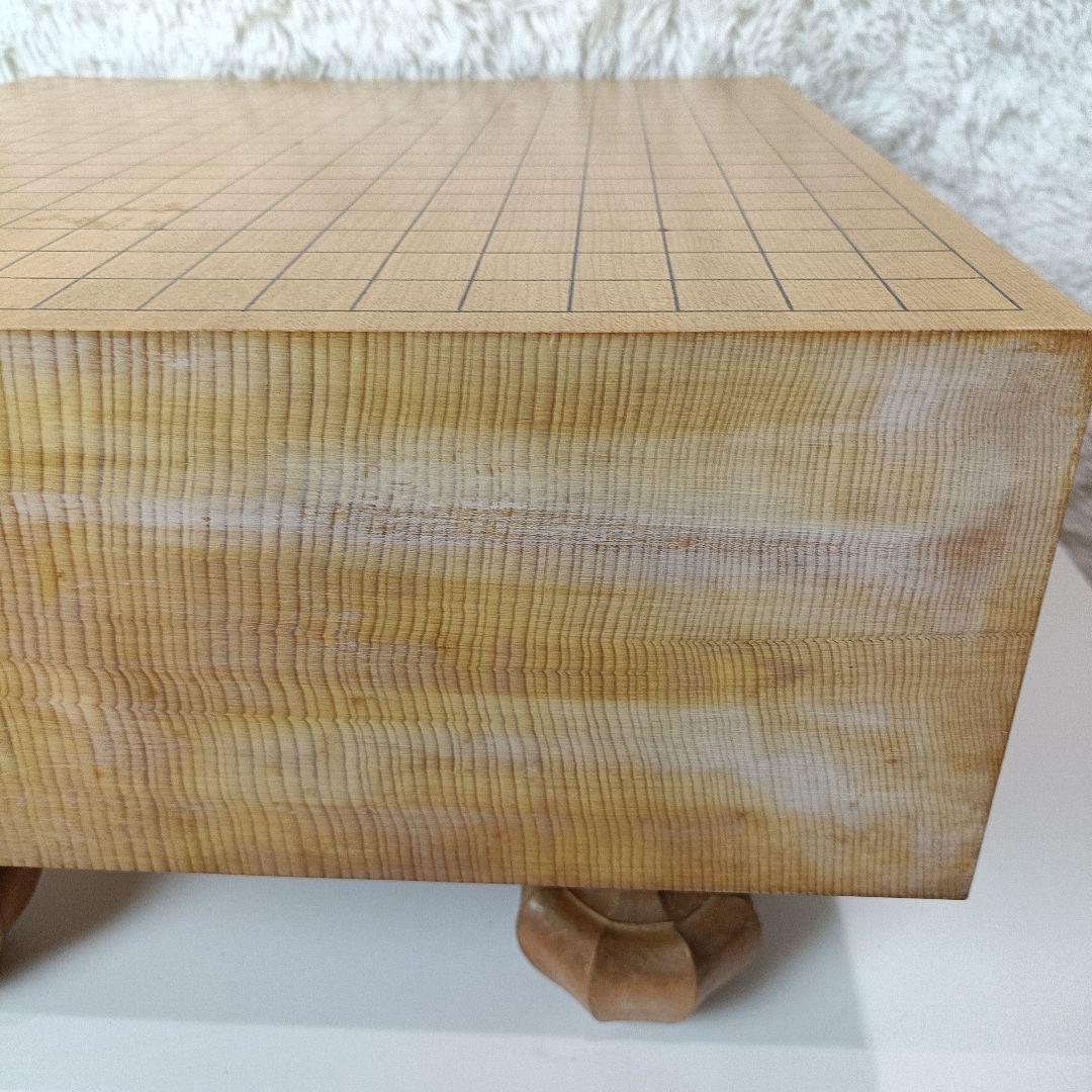 脚付き 碁盤 19路盤 木製共蓋付き 新榧／榧系 へそあり 囲碁盤