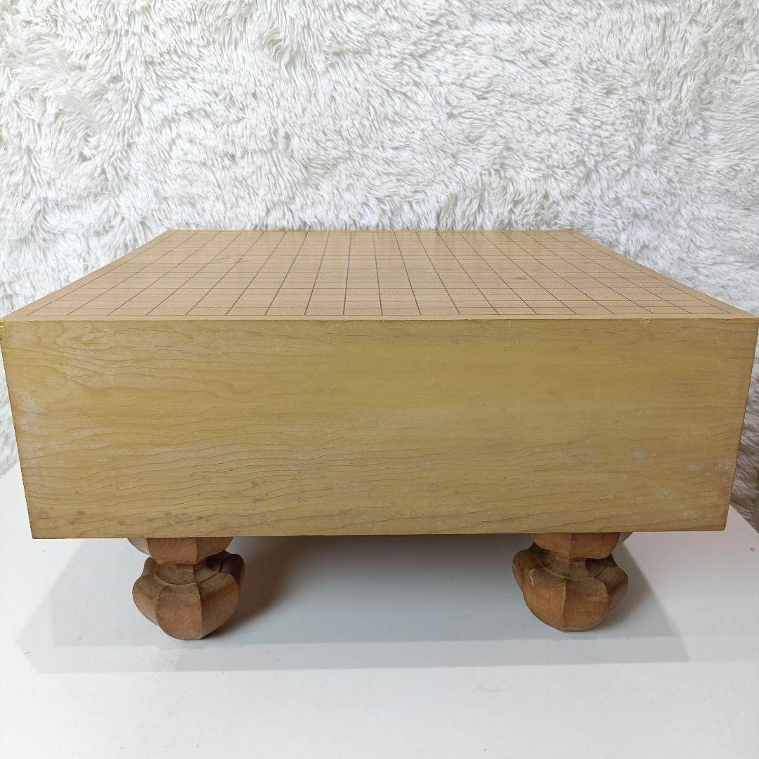 脚付き 碁盤 19路盤 木製共蓋付き 新榧／榧系 へそあり 囲碁盤