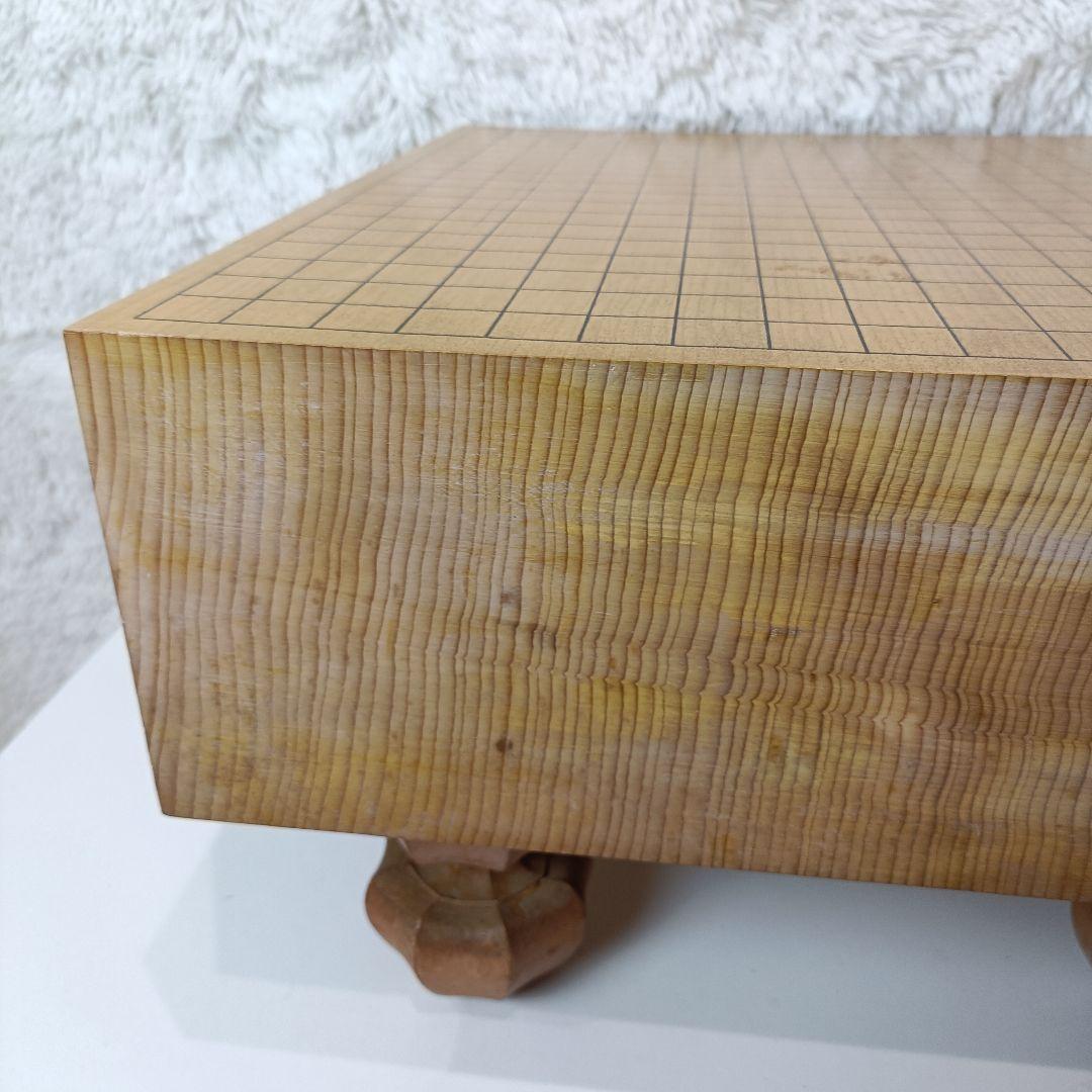 脚付き 碁盤 19路盤 木製共蓋付き 新榧／榧系 へそあり 囲碁盤