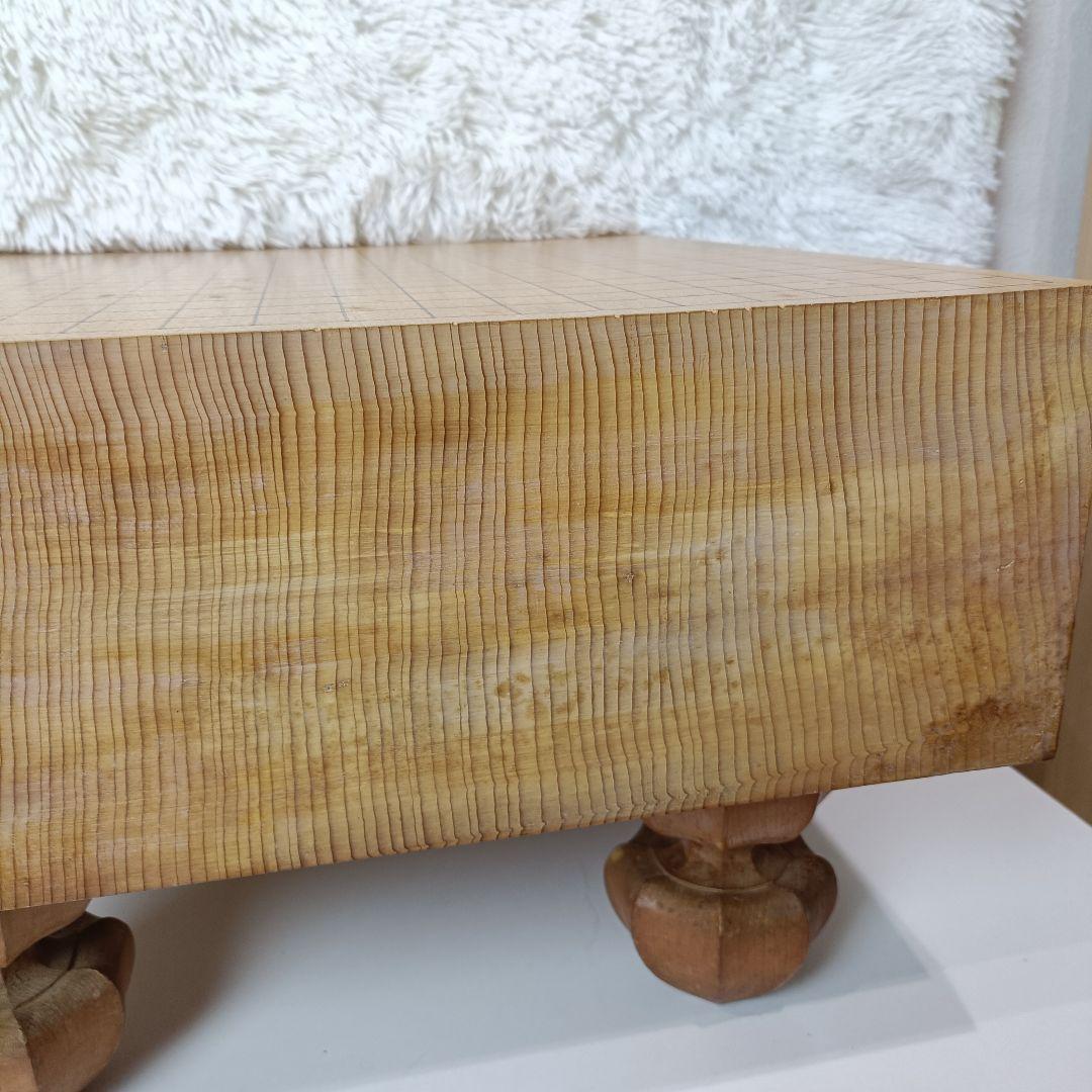 脚付き 碁盤 19路盤 木製共蓋付き 新榧／榧系 へそあり 囲碁盤