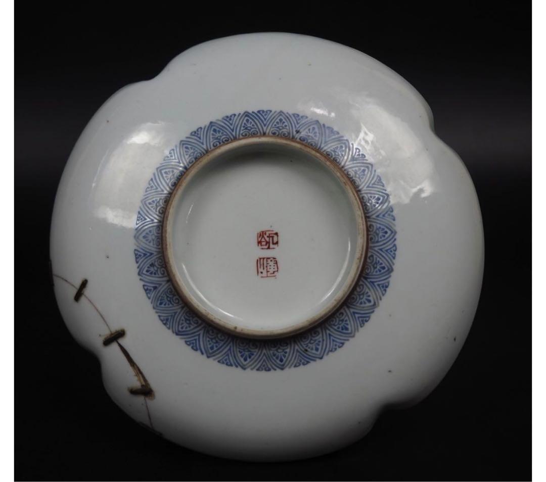 送料無料　博物館級　九谷の名工　初代石野竜山（兵太郎）花鳥図皿