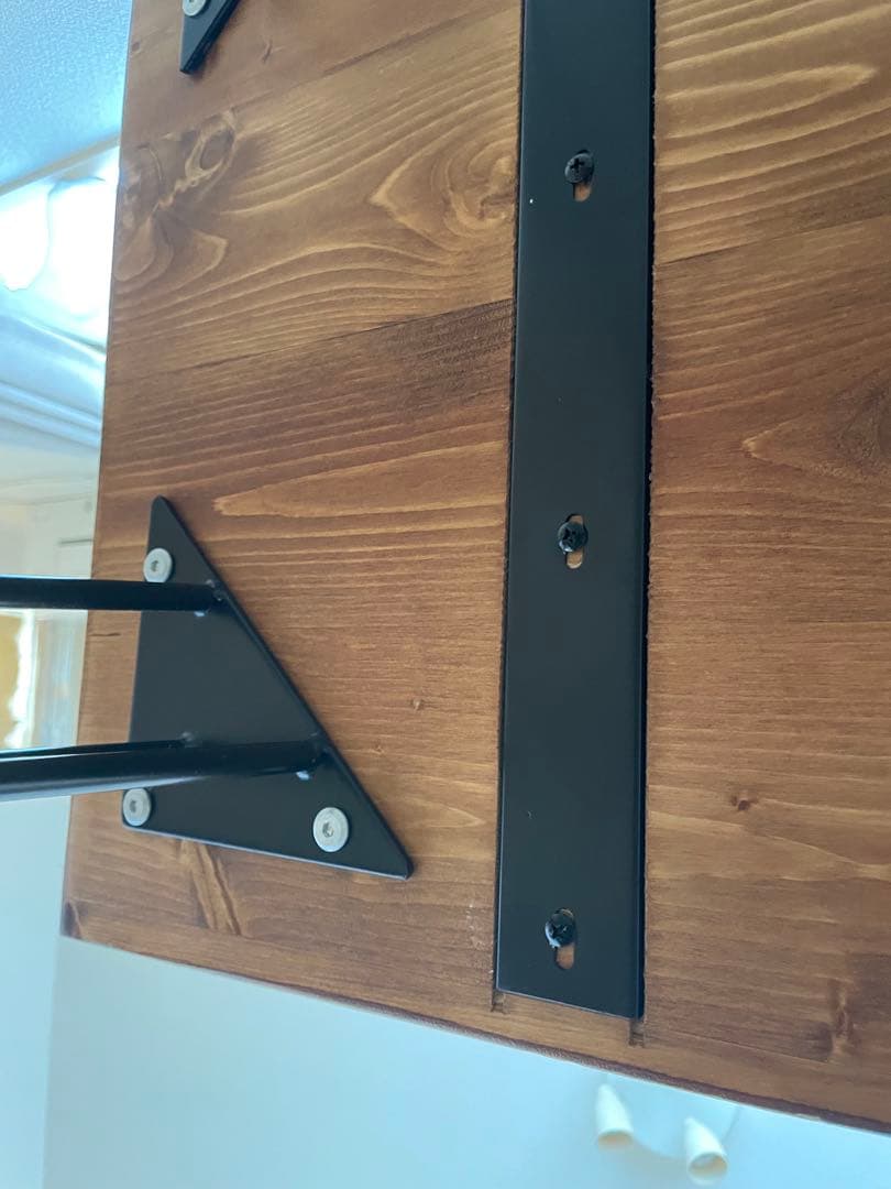 140cm L字デスク　天然木使用　インダストリアル調　ヴィンテージ