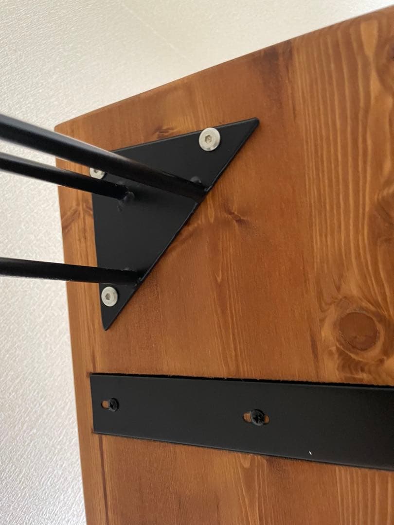 140cm L字デスク　天然木使用　インダストリアル調　ヴィンテージ