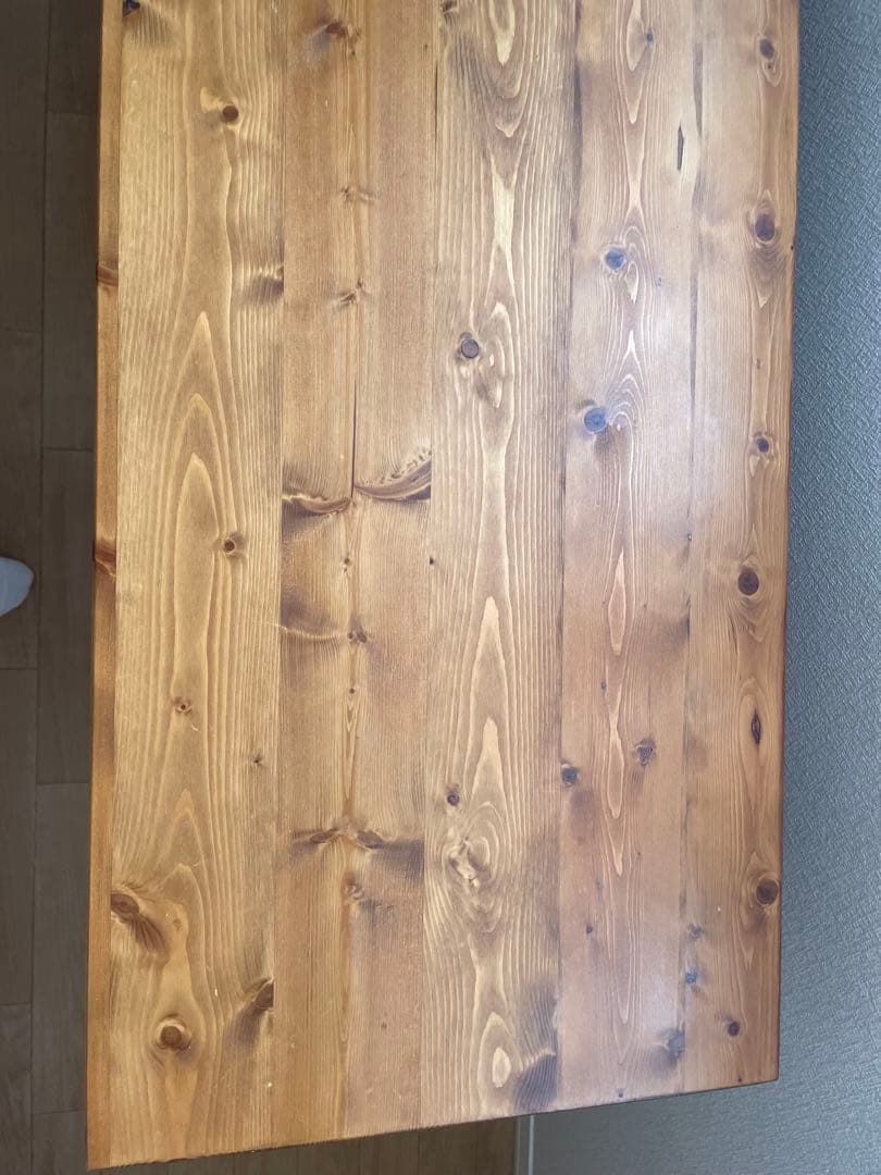 140cm L字デスク　天然木使用　インダストリアル調　ヴィンテージ