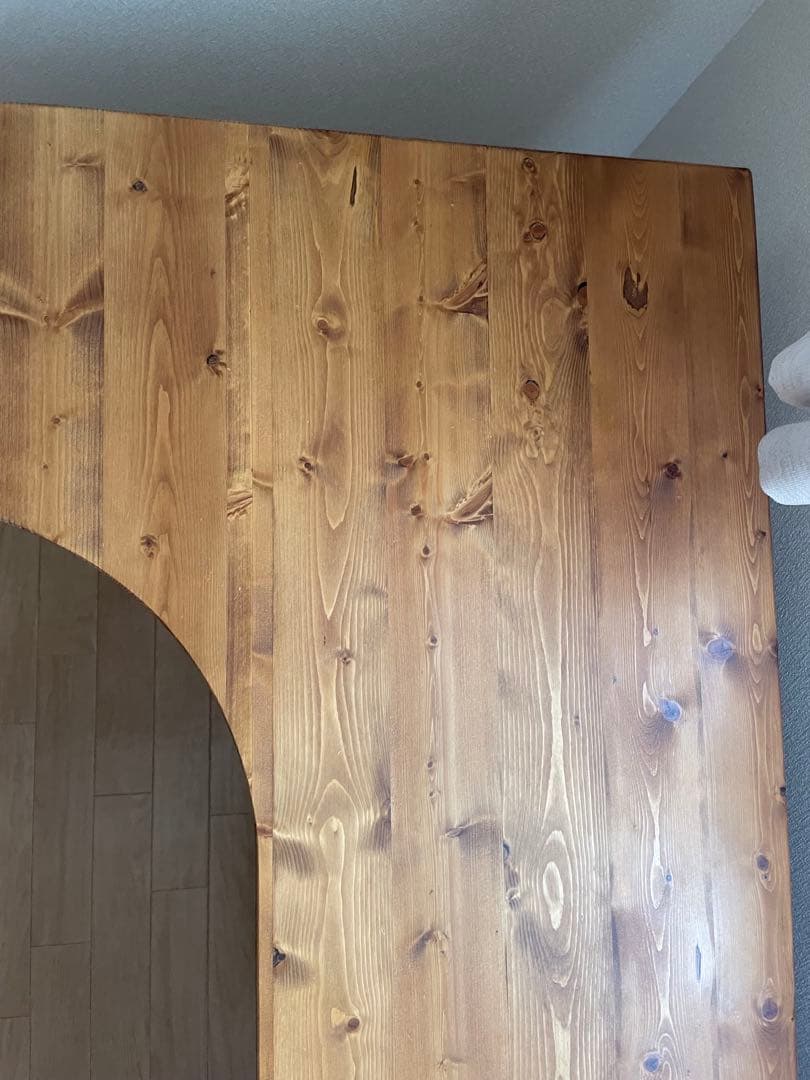 140cm L字デスク　天然木使用　インダストリアル調　ヴィンテージ