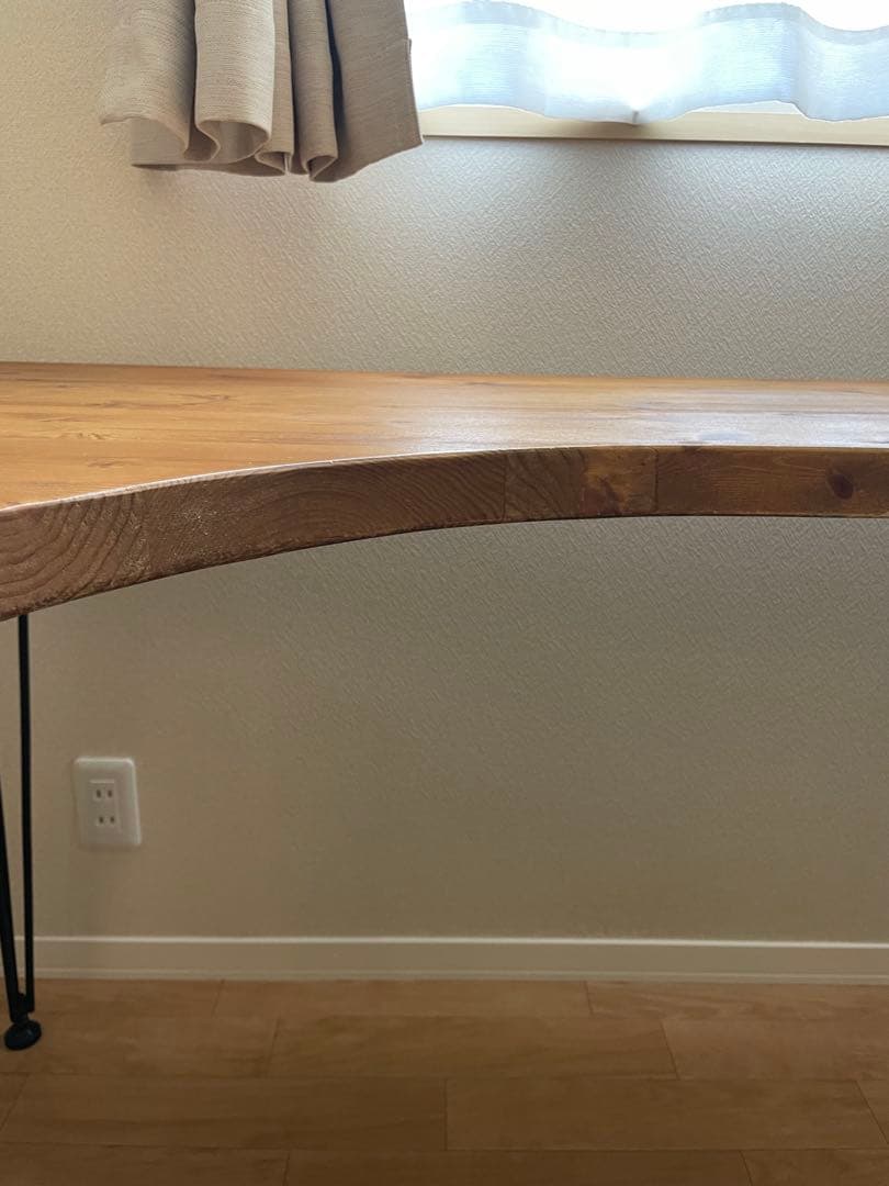 140cm L字デスク　天然木使用　インダストリアル調　ヴィンテージ