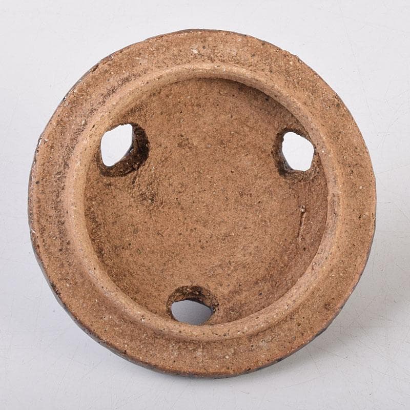 人間国宝　濱田庄司作　黒釉　双耳香炉　蓋付香炉　共箱　M　R9216