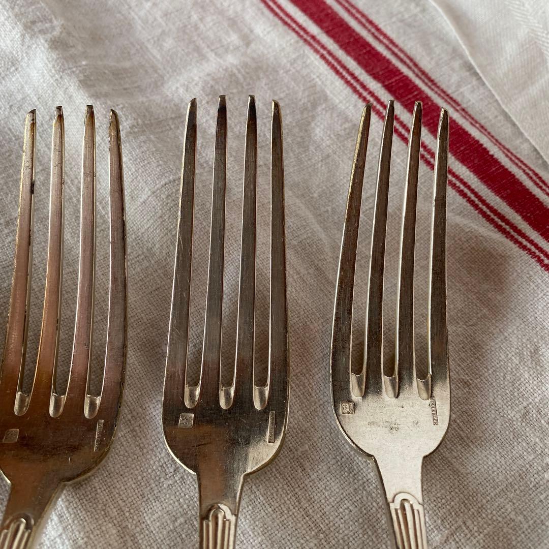 アンティーク　フランス製シルバープレートカトラリーセット各3本