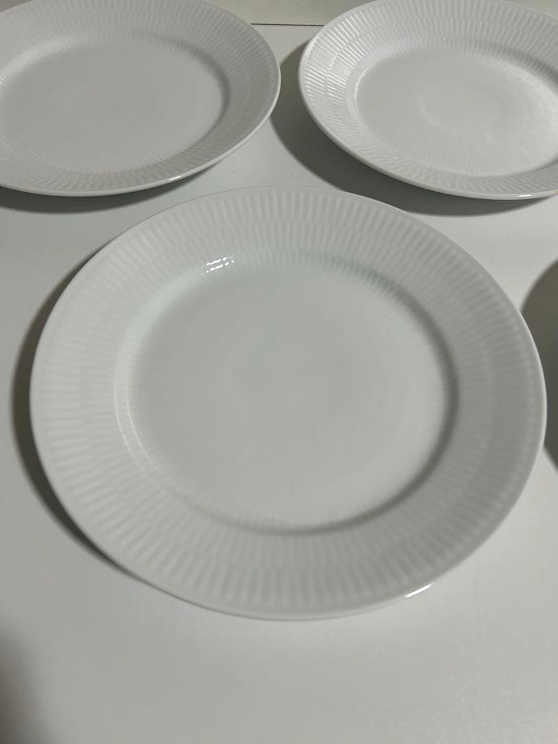 ロイヤルコペンハーゲン　ホワイトフルーテッド プレート 22cm 5皿セット
