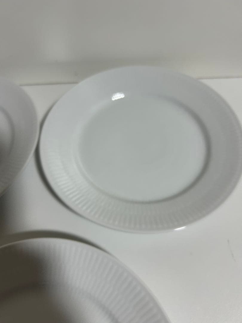 ロイヤルコペンハーゲン　ホワイトフルーテッド プレート 22cm 5皿セット