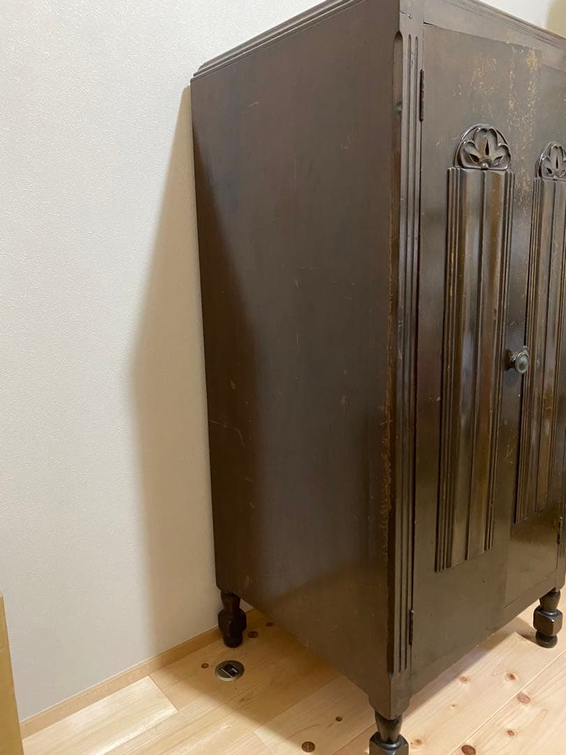 昭和レトロ　アンティークドロアーキャビネット　ヴィンテージ家具