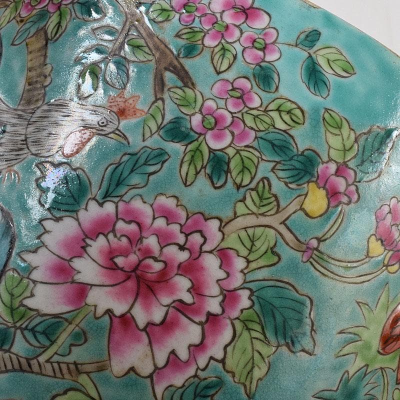 中国 粉彩 花鳥文 蓋付壺 時代箱 V 7753C - メルカリ