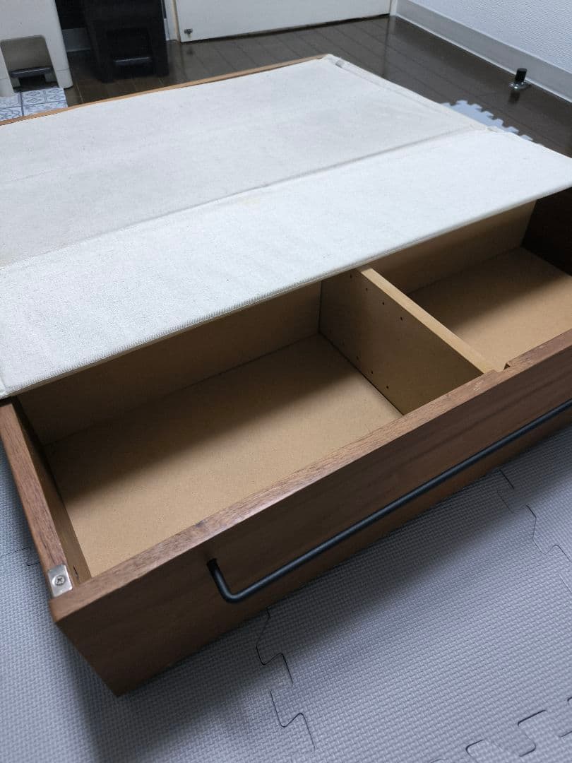 ②　MUJI/無印良品 ベッド下収納大 オーク材/仕切　組立済み